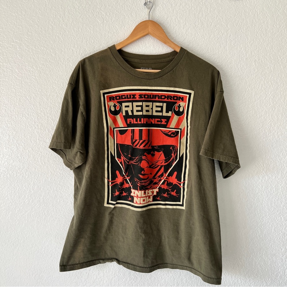 Star Wars Rebel Alliance Enlist Now Rogue Squadron Graphic Tee Size XL